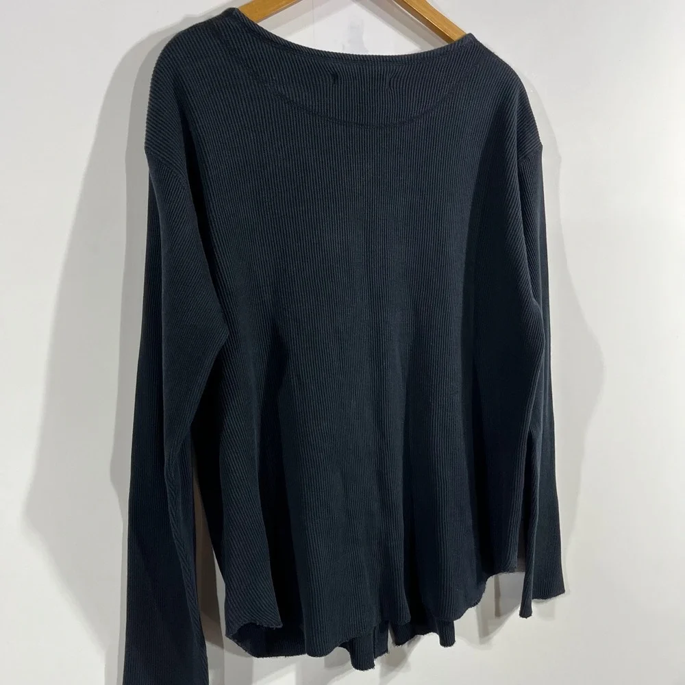 American Eagle Y2K Ribbed Snap Front‎ Oversized Cardigan Shirt Womens Large 90s